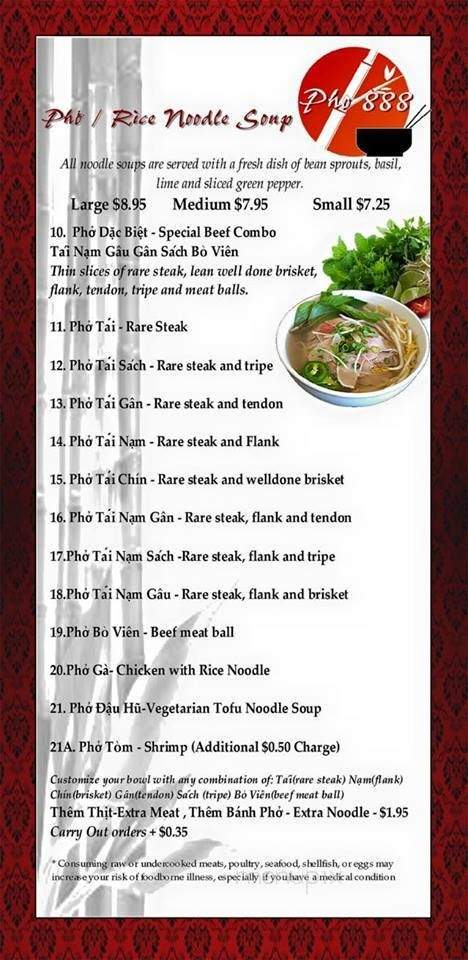 Pho888 - Denver, CO menu_pic