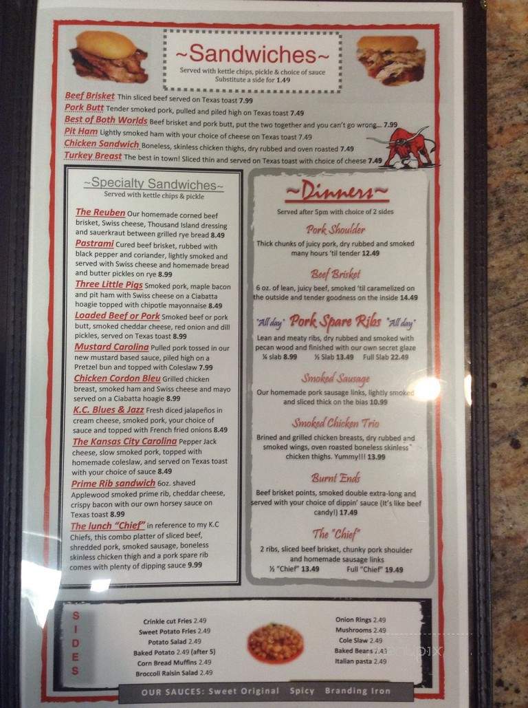 Blowin' Smoke Food Cart - Madison, WI menu_pic