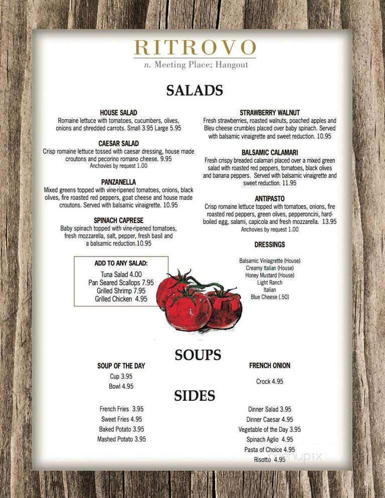 Ritrovo Italian Pub - East Greenwich, RI menu_pic