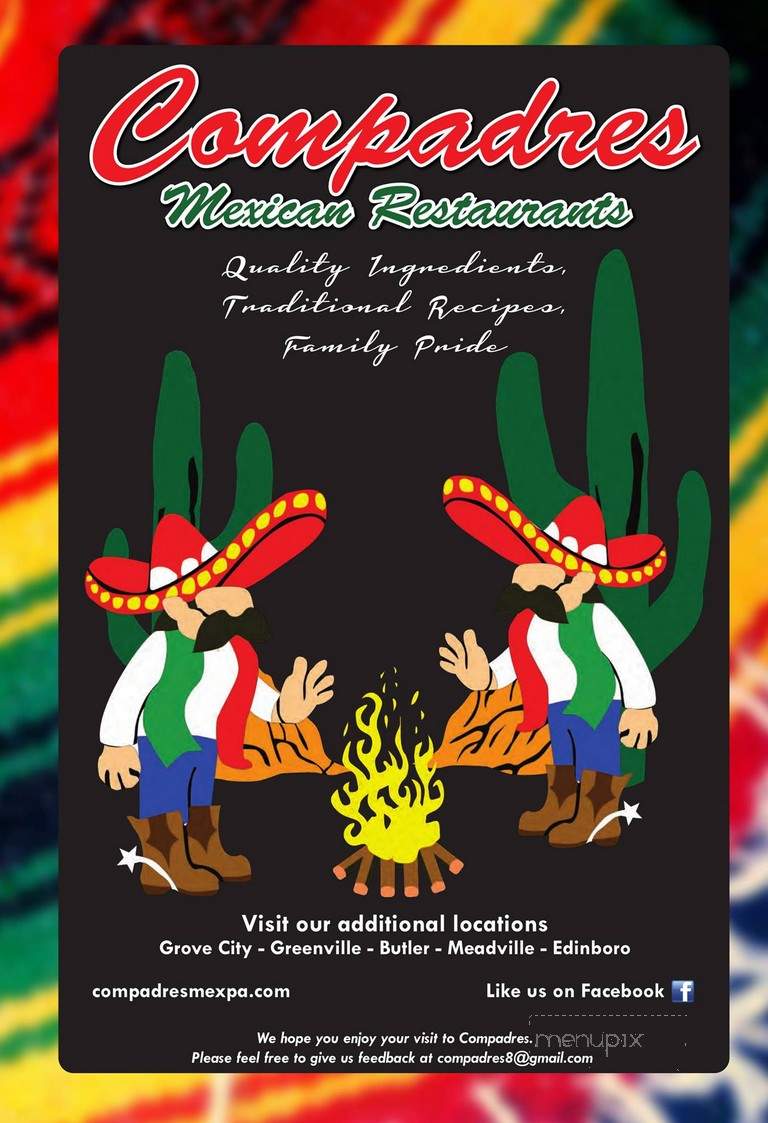 Compadres - Edinboro, PA menu_pic