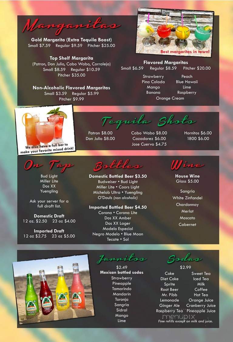 Compadres - Edinboro, PA menu_pic