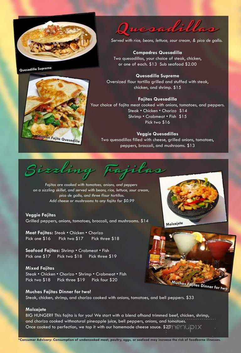 Compadres - Edinboro, PA menu_pic