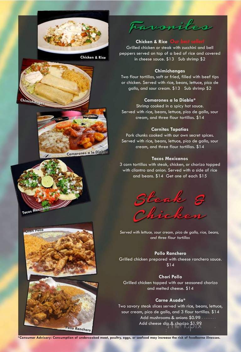 Compadres - Edinboro, PA menu_pic