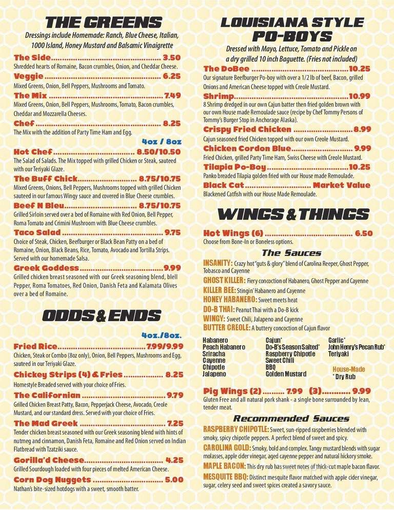 Do-B's - Emporia, KS menu_pic