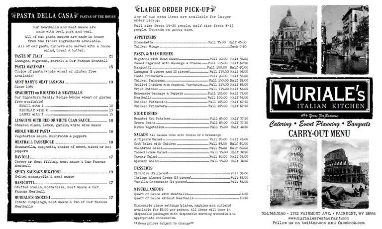Creekside Grill - Fairmont, WV menu_pic