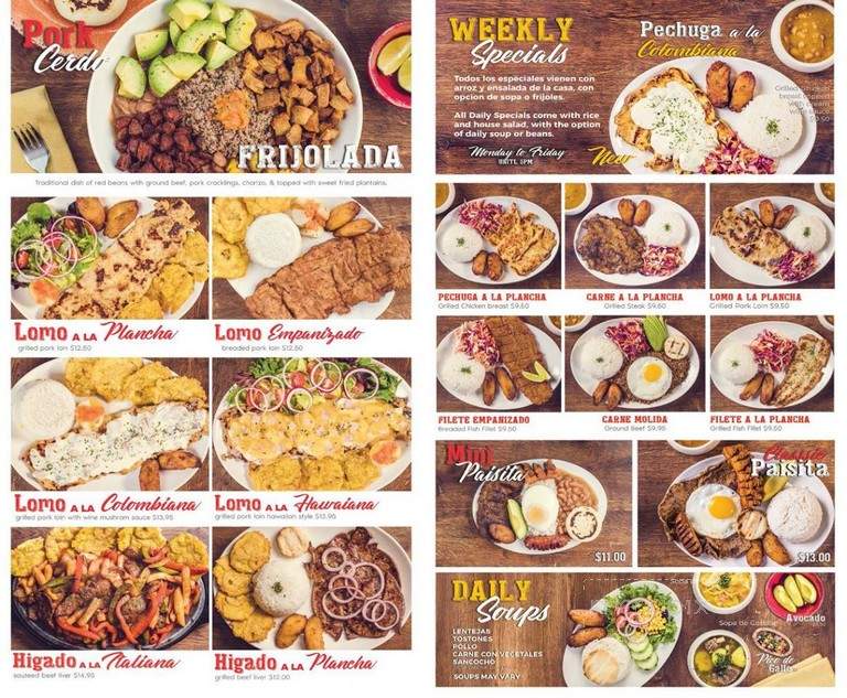 Noches Restaurant - Fairview, NJ menu_pic
