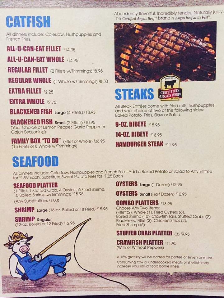 Kane's Catfish, Seafood Steakhouse - Foxworth, MS menu_pic