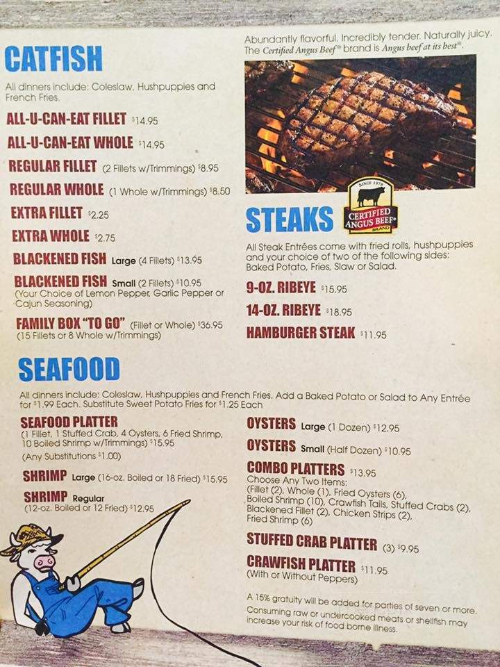 Kane's Catfish, Seafood Steakhouse - Foxworth, MS menu_pic