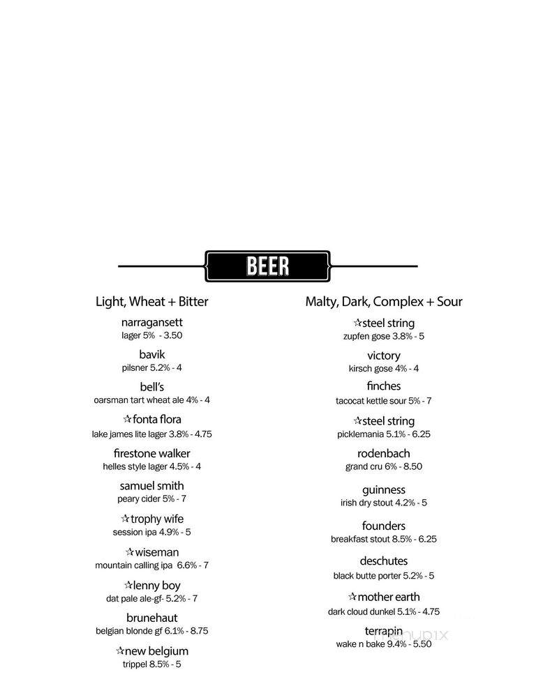 1618 Wine Lounge - Greensboro, NC menu_pic