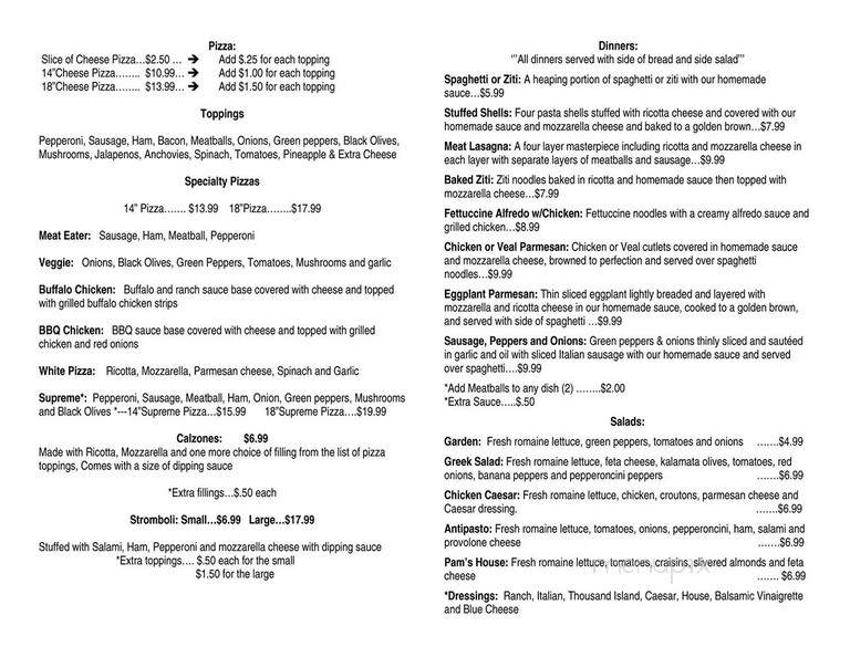 Reel Pizza - Hampstead, NC menu_pic