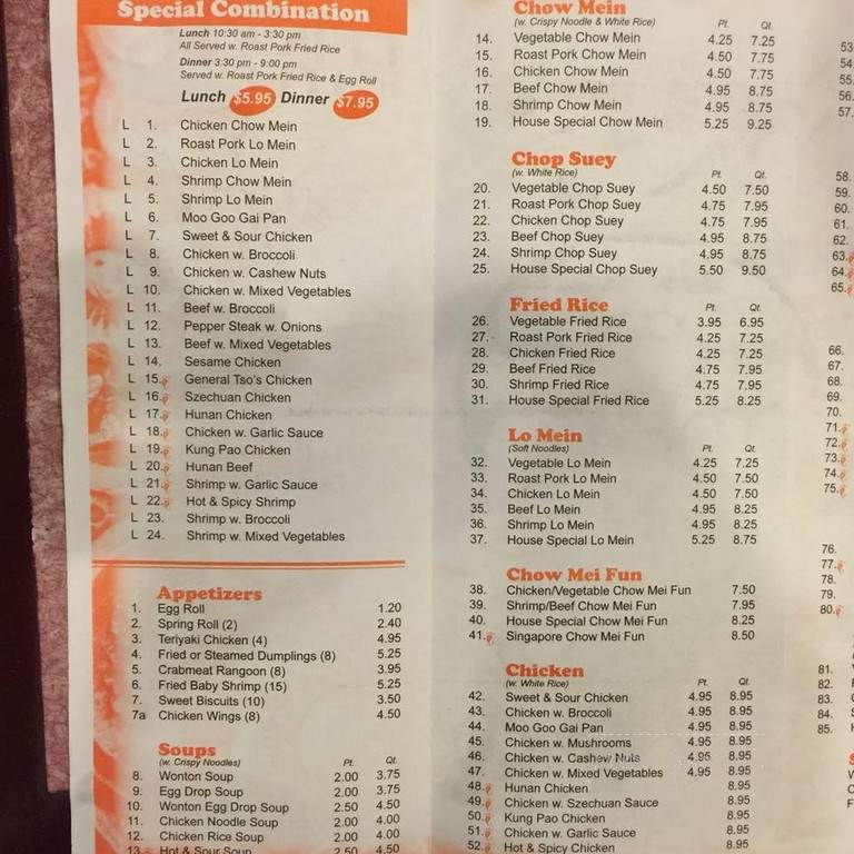 China King Buffet - Hazard, KY menu_pic