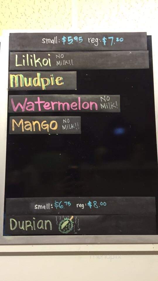 Frostcity - Honolulu, HI menu_pic