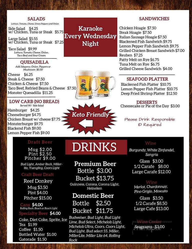 20th Hole Bar Grill - Hudson, FL menu_pic