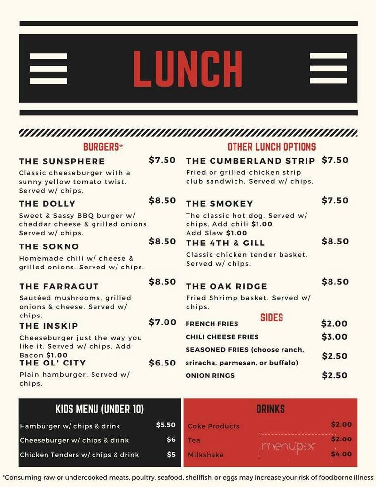 Inskip Grill - Knoxville, TN menu_pic