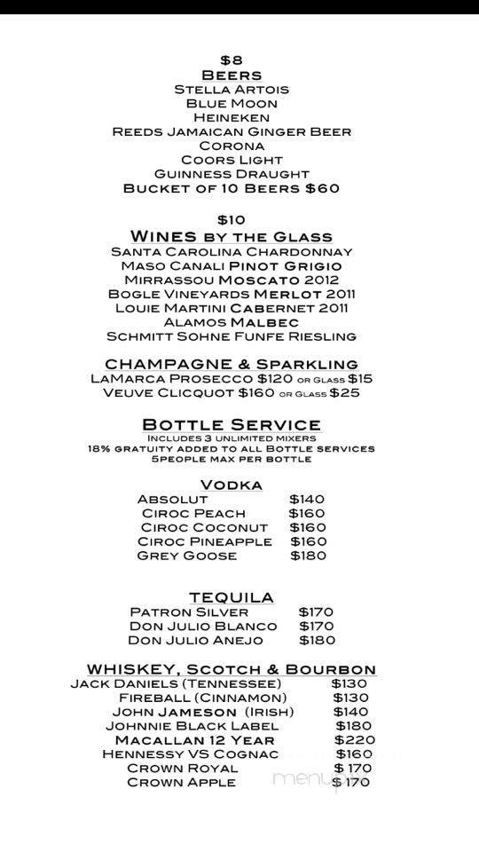AzuzA Hookah Lounge Tapas Cafe - Las Vegas, NV menu_pic