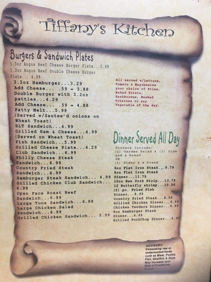 Tiffany's Kitchen - Lithia Springs, GA menu_pic