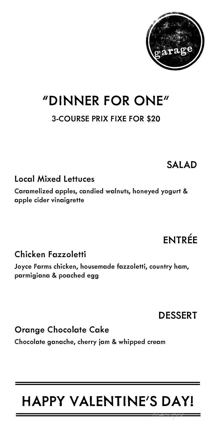 Garage Bar - Louisville, KY menu_pic