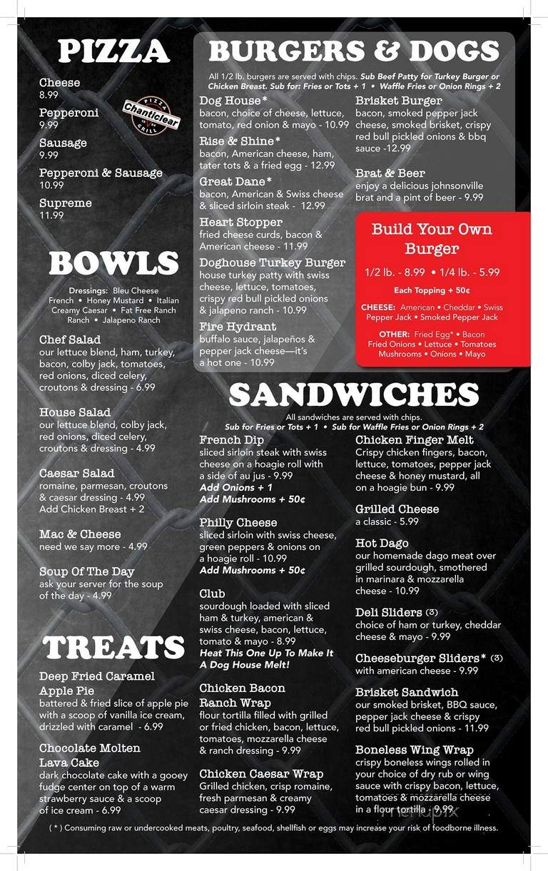 The Dog House Bar Grill - Maplewood, MN menu_pic