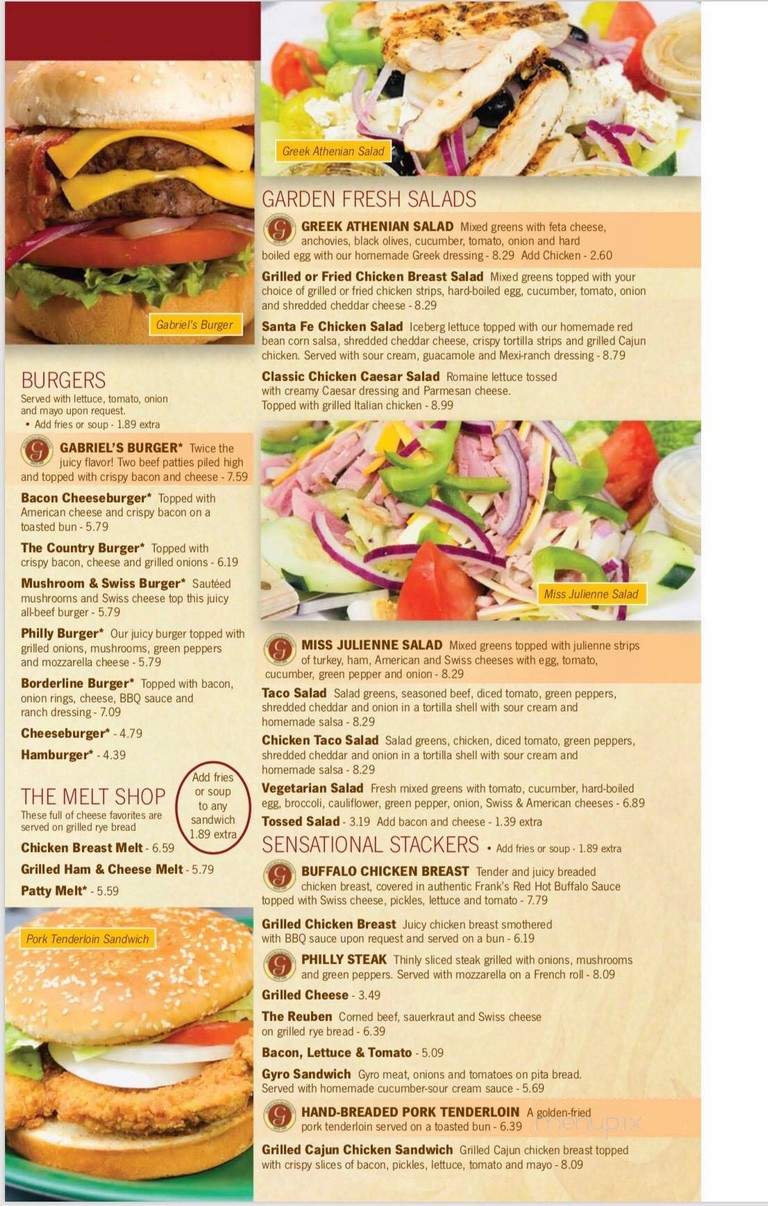 Gabriel's Pancake House - Marion, IN menu_pic