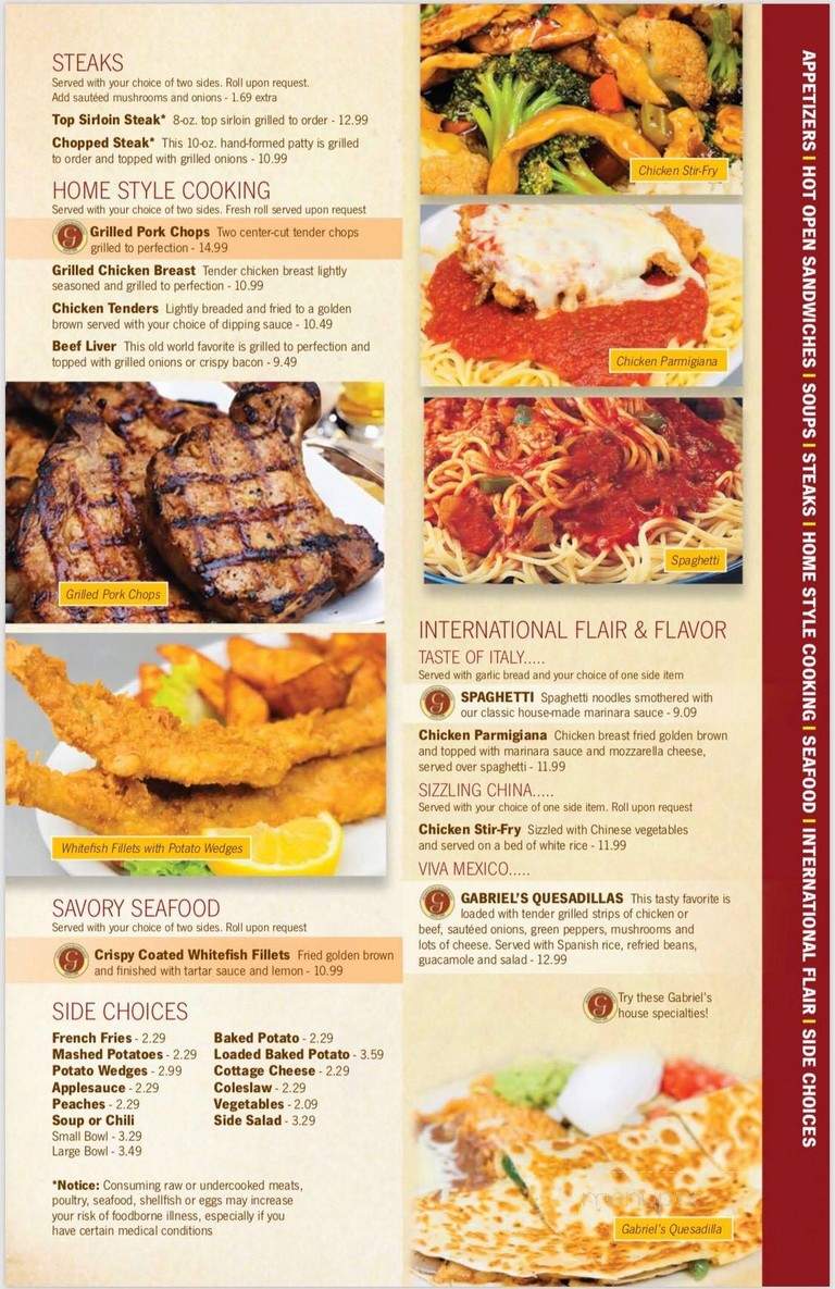 Gabriel's Pancake House - Marion, IN menu_pic