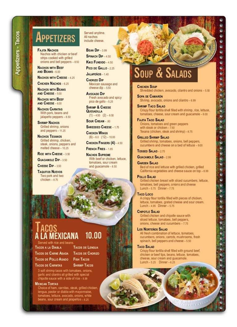 Los Nortenos - Martinsville, VA menu_pic