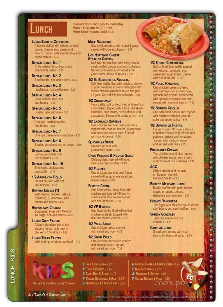 Los Nortenos - Martinsville, VA menu_pic