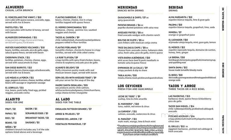 Alma Mexicana - Miami Beach, FL menu_pic