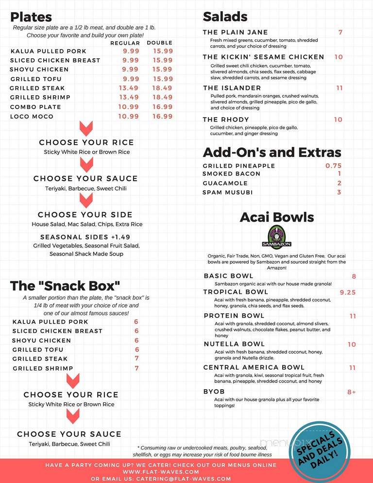 Flat Waves Restaurant - Middletown, RI menu_pic
