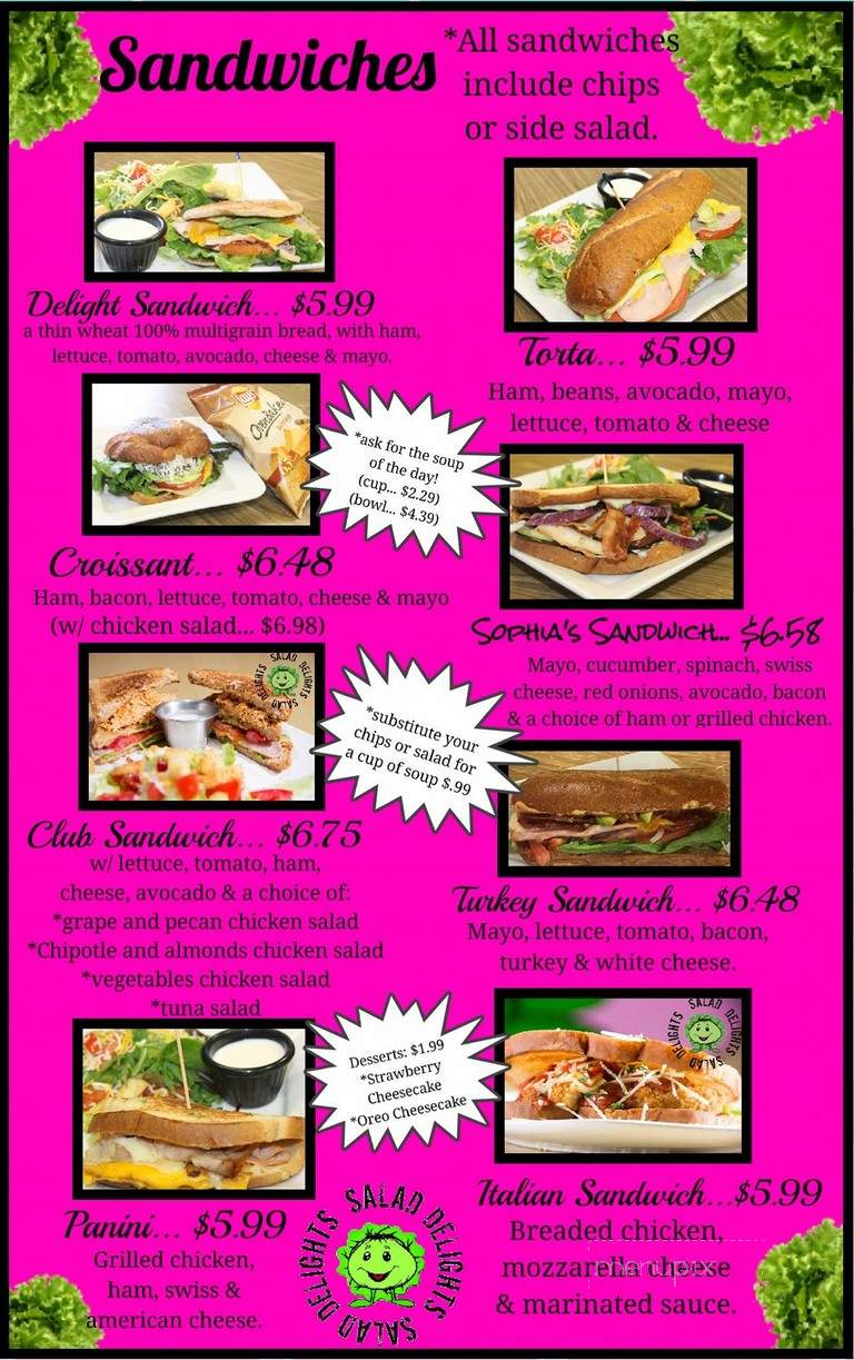 Salad Delights More - Mission, TX menu_pic