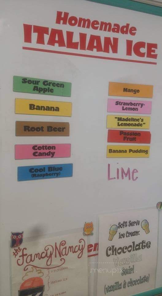 Nancy's Italian Ice - Montgomery, AL menu_pic