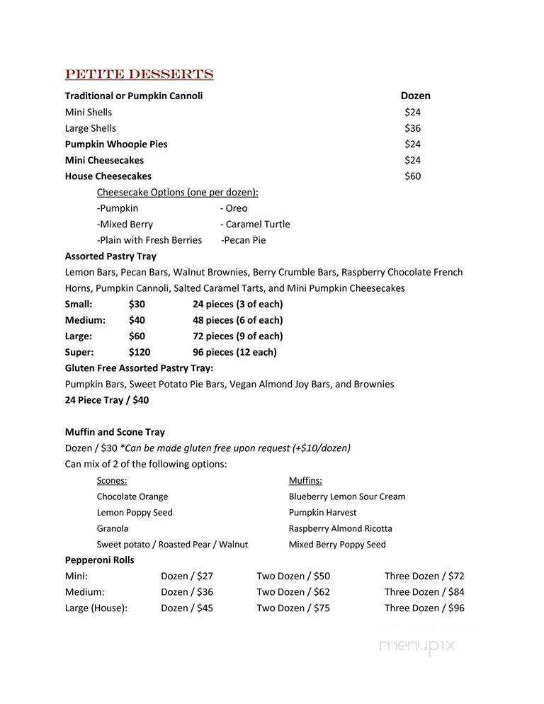 Terra Cafe - Morgantown, WV menu_pic