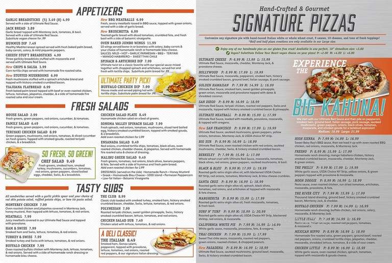 Game Zone California Pizza - Myrtle Beach, SC menu_pic