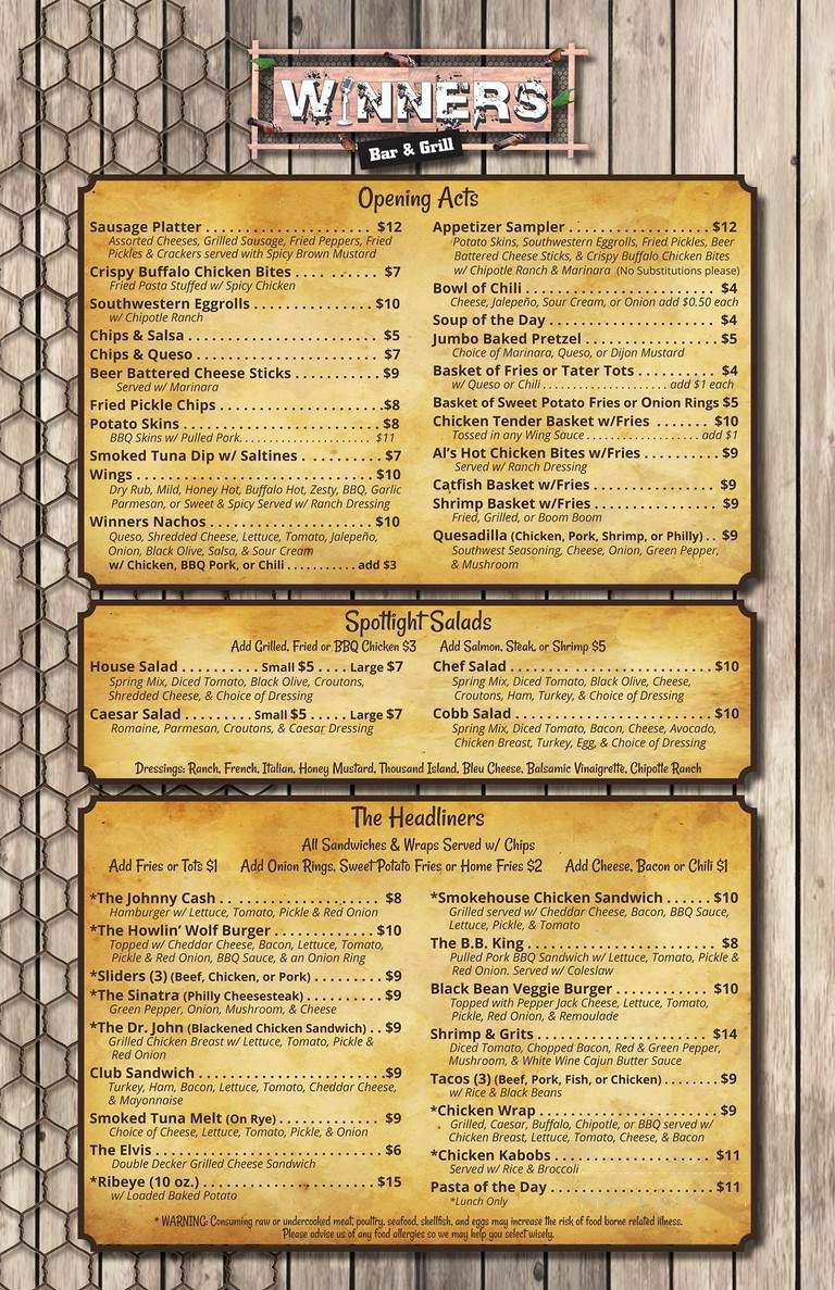 This Bar and Grill - Nashville, TN menu_pic