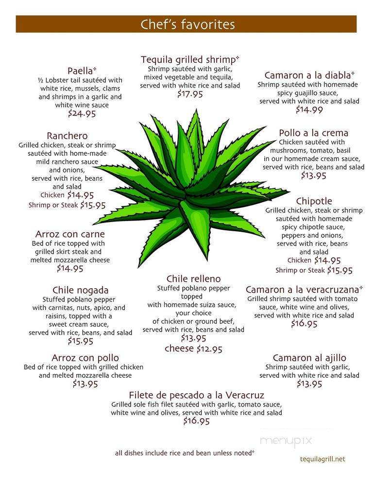 Tequilla Grill - Naugatuck, CT menu_pic