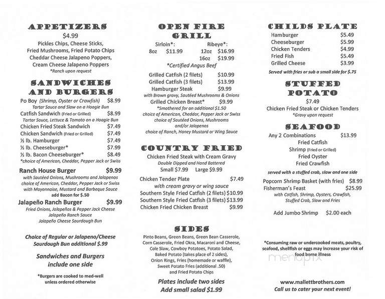 Mallett Brothers Barbeque - Navasota, TX menu_pic