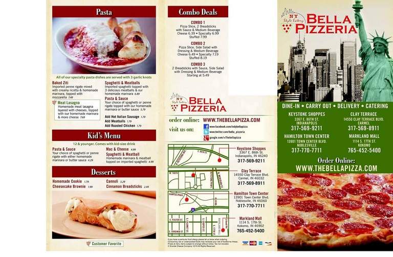 Bella Pizzeria - Noblesville, IN menu_pic