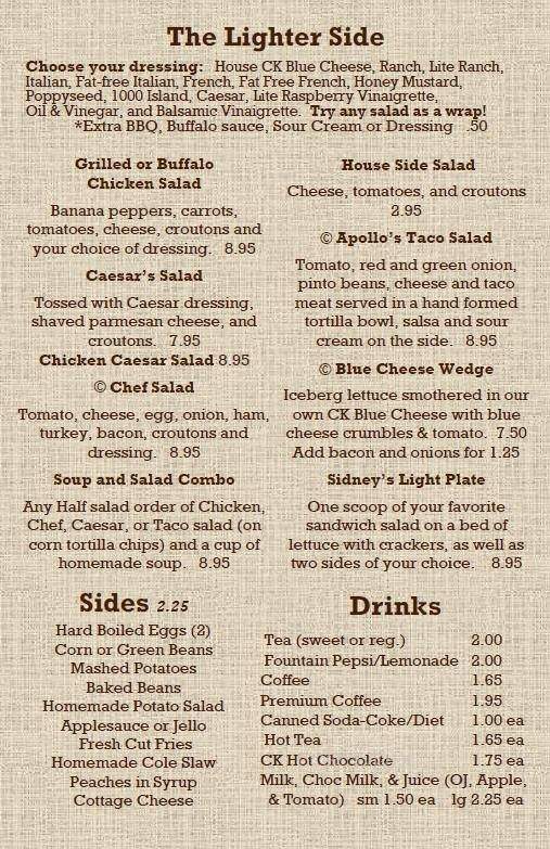 Courtney's Kitchen - Noblesville, IN menu_pic