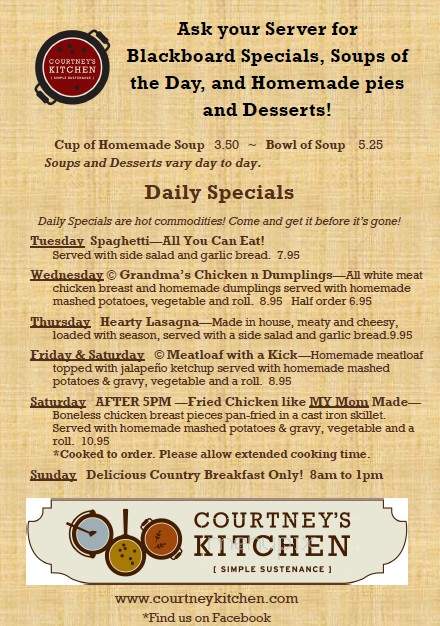 Courtney's Kitchen - Noblesville, IN menu_pic