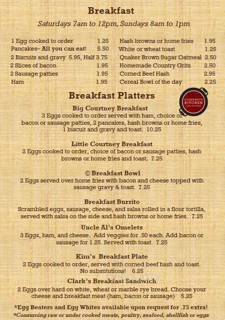 Courtney's Kitchen - Noblesville, IN menu_pic