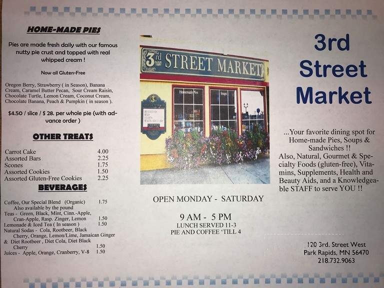 3rd Street Market - Park Rapids, MN menu_pic