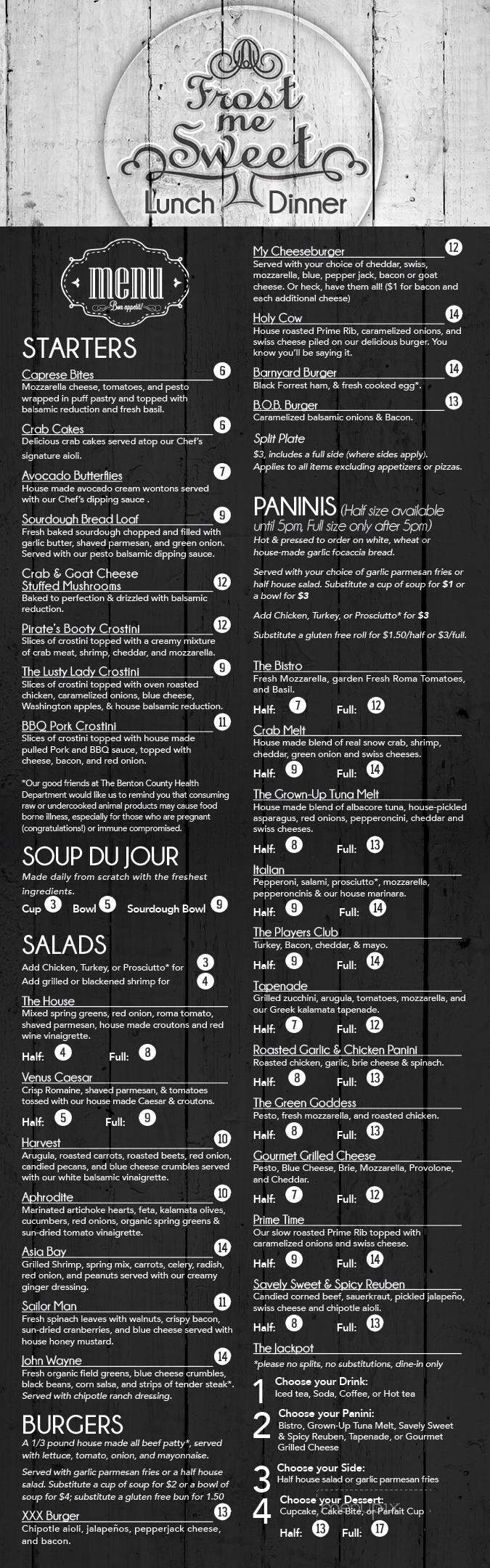 Frost Me Sweet - Richland, WA menu_pic