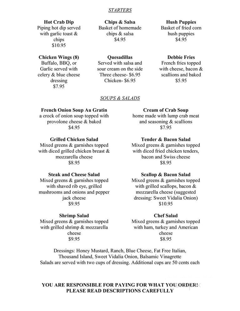 Debbie's Family Restaurant - Saluda, VA menu_pic