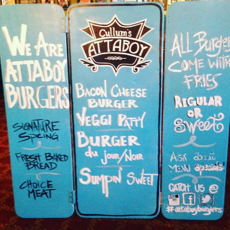Cullum's Attaboy - San Antonio, TX menu_pic