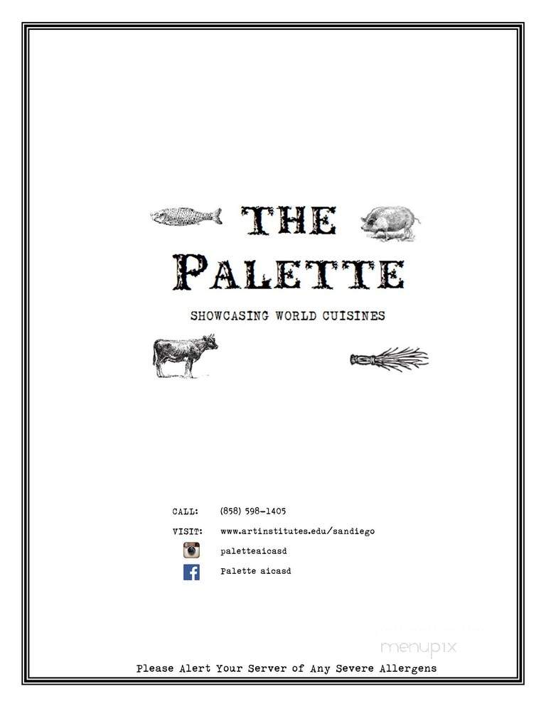 The Palette - San Diego, CA menu_pic