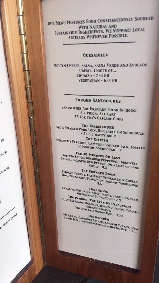 The Forge Lounge - Seattle, WA menu_pic