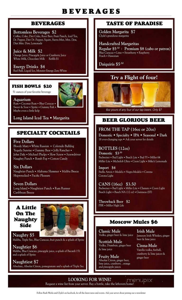 Clyde's Grill Pub - Sioux City, IA menu_pic