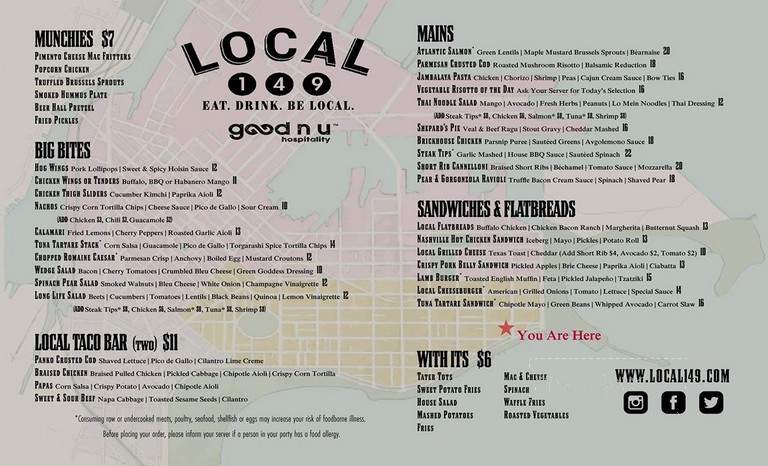 Local 149 - South Boston, MA menu_pic