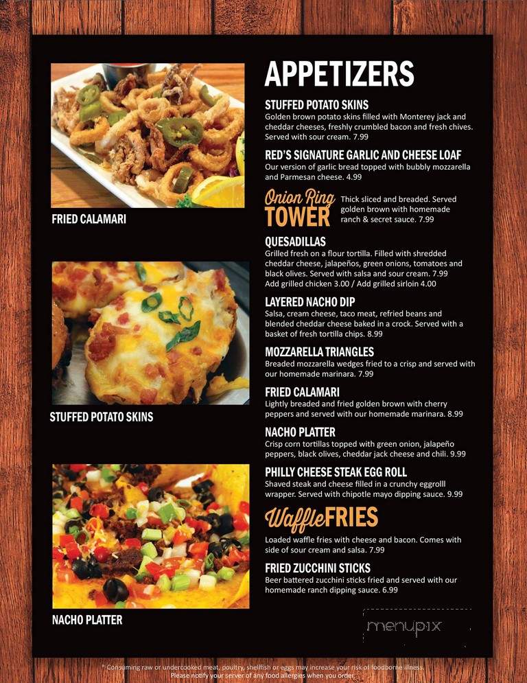 Red's Tavern - South Windsor, CT menu_pic