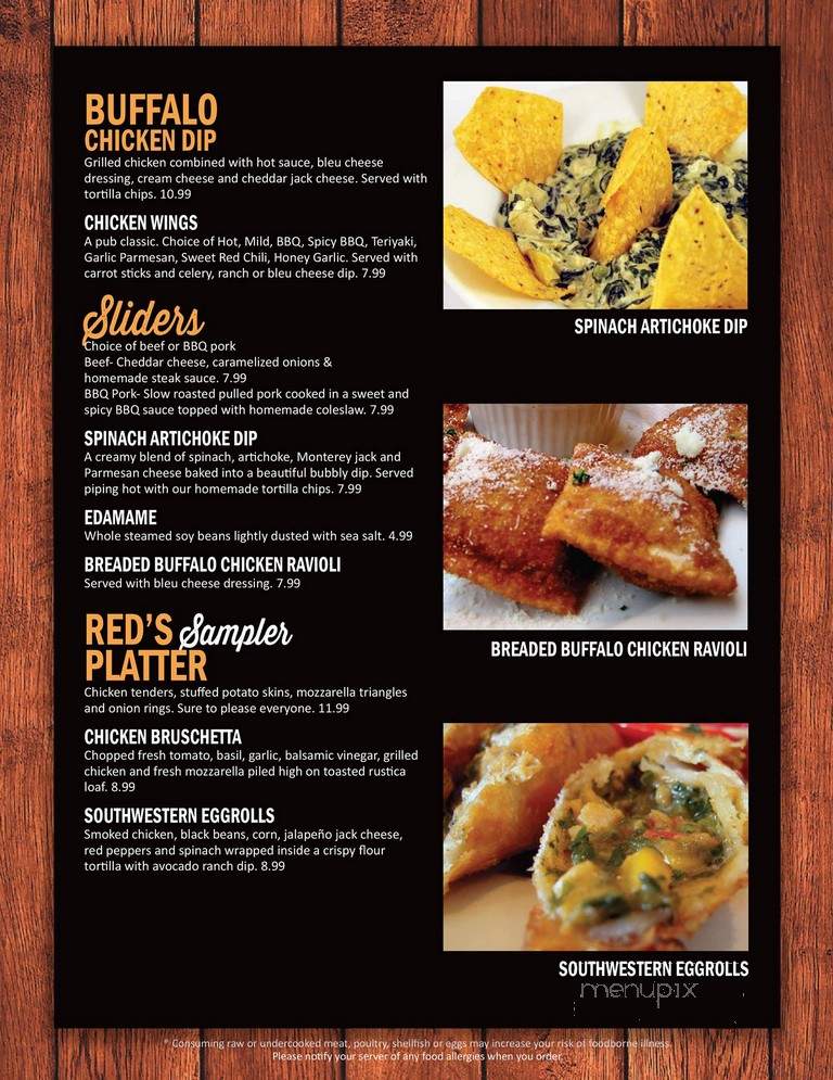 Red's Tavern - South Windsor, CT menu_pic