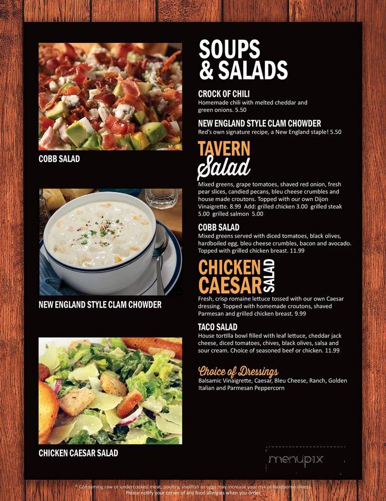 Red's Tavern - South Windsor, CT menu_pic